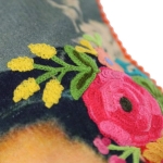 Μαξιλάρι Frida Γκρι 45x45εκ. βαμβακερό κεντημένο